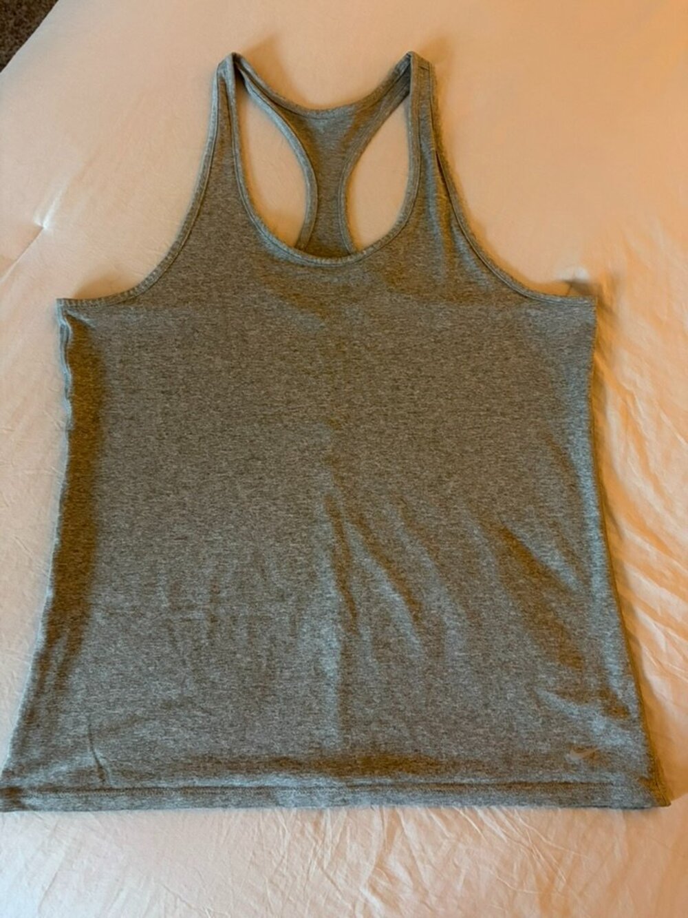 Nike Dri-FIT Heather Gray Racerback Workout Tank Top